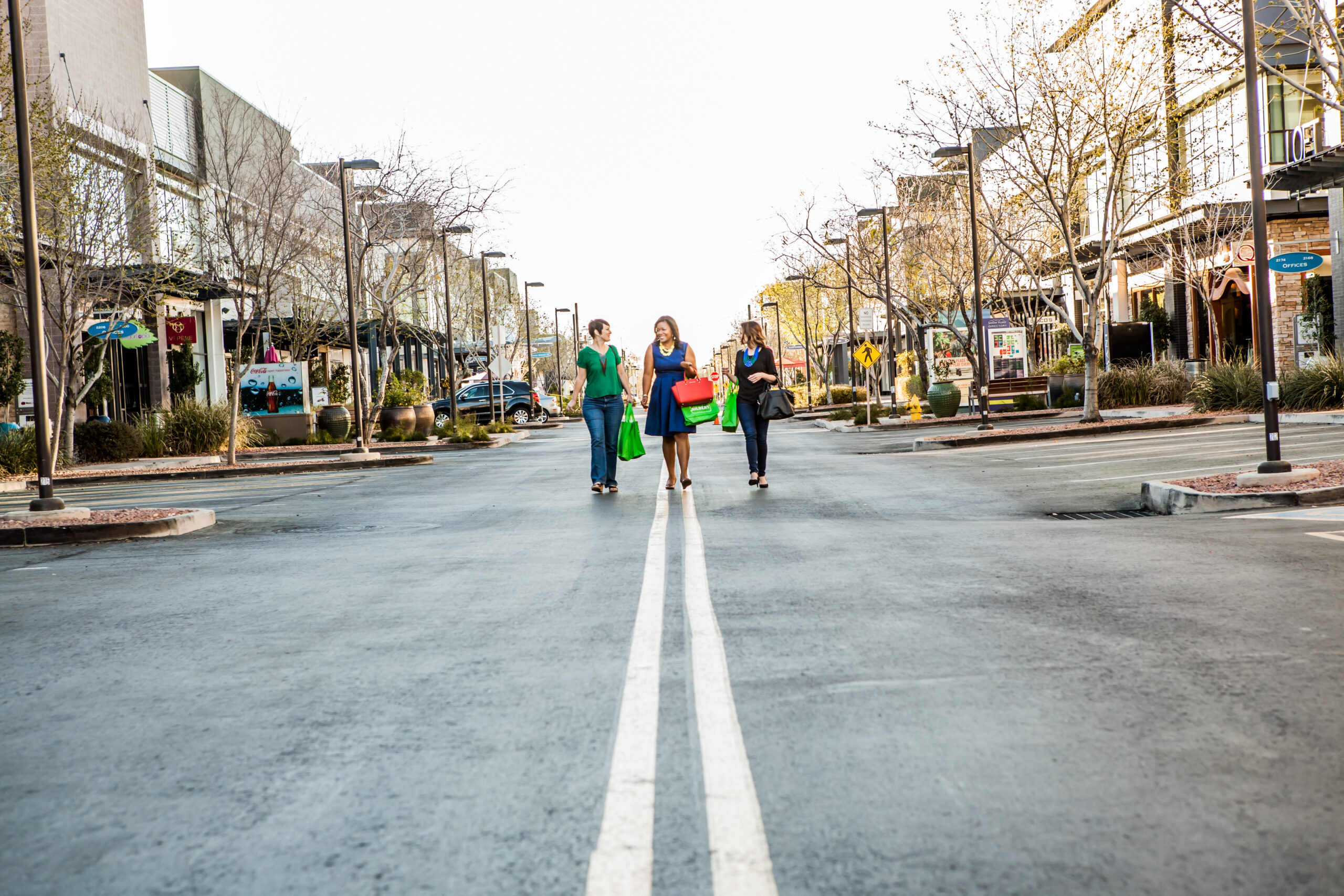 San-Tan-Mall-_-Women-Walking-Down-Empty-Street Heritage Park in Gilbert, Arizona