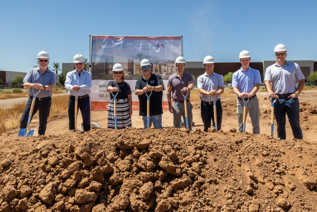 Groundbreaking event with officials at Gilbert Spectrum business center in Gilbert, Arizona.